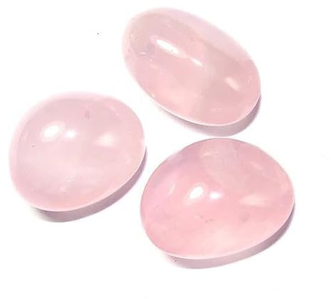 Chill french | 3 Pierres naturelles polies Quartz rose Qualité Extra | 2 à 3 cm par pierre semi-précieuse | Œil de tigre naturel – Pierre des Guerriers pour Lithothérapie