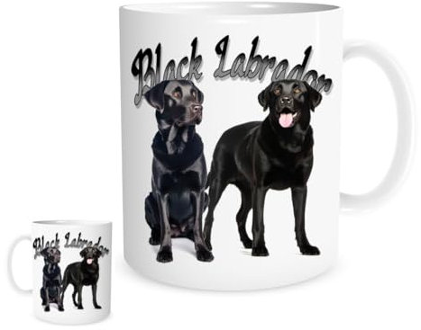 11OZ Black Labrador Dog Design Mug for Tea or Coffee