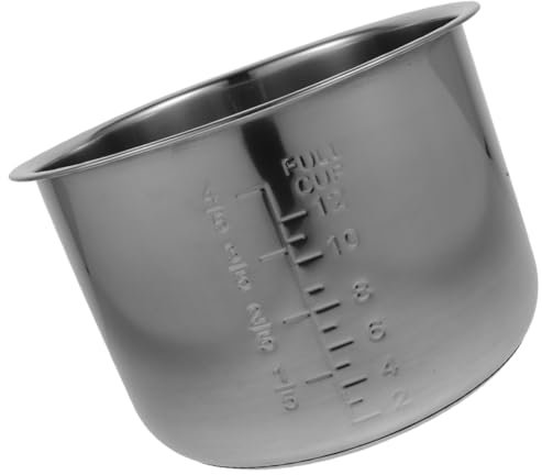 Zerodeko Revestimiento de Olla arrocera reemplazo Olla arrocera Interior con Bol Acero Inoxidable recipientes Cocina Repuesto de Cocina Forro de Cocina eléctrica Acero Inoxidable 304 Silver