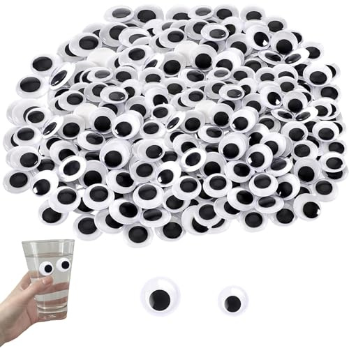 ClcIosis 200 Stück Wackelaugen Selbstklebend Set, Wackelaugen Groß Cartoon Cute, Sie Sind Geeignet für Puppen, Geburtstagskarten, Fotos, Zeichnungen, Scrapbooking und Bastelprojekte für Kinder