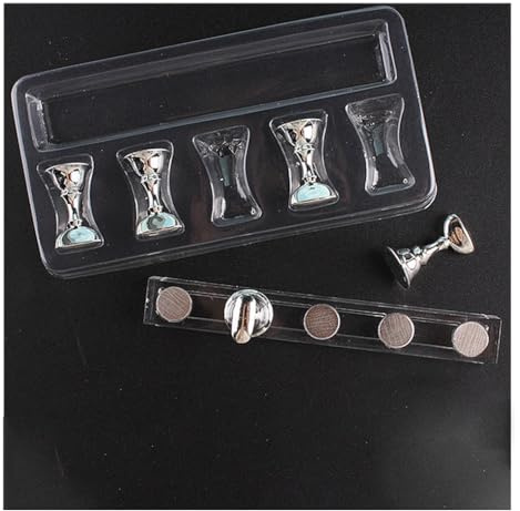 AMSLSIU Press on Nail Stand High-ranking Novelty Different Shock-resistant New-style Exquisite Appearance Bead Practice Sheet, Silver