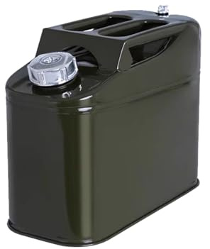 CSPJPIZIYB Bidon Essence Métallique, Réservoir D'essence et d'eau Polyvalent, avec Bec Verseur Flexible, pour Voitures, Camions, Motos et Équipements De Plein Air(50L/13.2Gla)