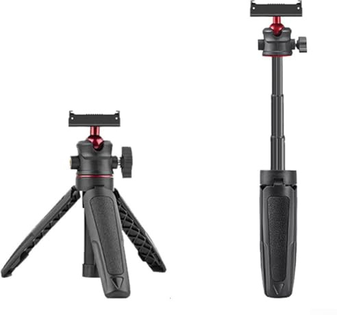 Faltbares Schreibtischstativ für DJI Action 6 und 5 Pro, magnetischer 1/4-Zoll-Kugelkopf, höhenverstellbar, für stabile Fotografie und Videografie
