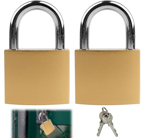 MKEAWWU 2 Pièces Cadenas Clé Cuivre 25Mm - Petits Cadenas Pour Valise Casier Sac Voyage Armoire Sécurité