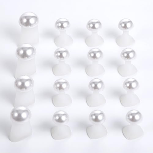 16 Pcs Toe Separators for Nail Varnish, Pearl Silicone Toe Separators Reusable Toe Spacers for Women Girls Pedicure Toe Dividers Nail Art Tools for Home Salon