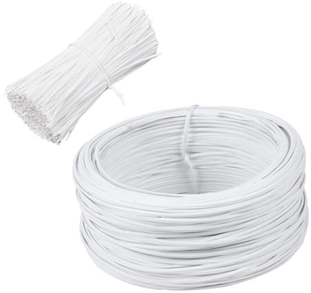 CORHAD Filo da Giardino in Ferro Rivestito in PVC Bianco 55 Metri Resistente all'Usura per Legare Piante e Fissaggio in Giardino