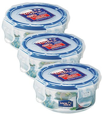 Lock&Lock HPL931 Frischhaltedose Gefrierdose Kleinteiledose, 100 ml - 3er Set