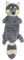 Snuggle Puppy Tender Tuffs - Water Bottle Cruncher with Puncture Resistant Squeaker - Gray Fox Bottle Cover Dog Toy