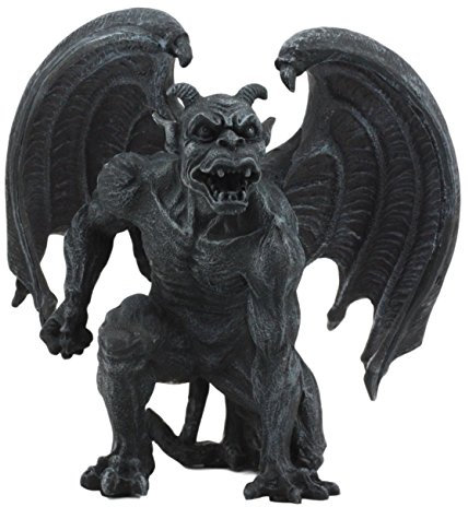 Ebros Geflügelter Teufel Gargoyle Statue 15,9 cm hoch Notre Dame böser Gargoyle Figur