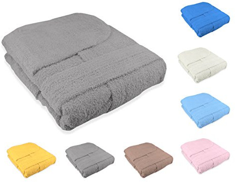 Tata Home Accappatoio con Cappuccio Unisex Adulto Uomo o Donna in Spugna di Cotone Taglia M Colore Grigio