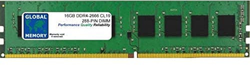 GLOBAL MEMORY 16GB DDR4 2666MHz PC4-21300 288-PIN DIMM Memoria RAM para Ordenadores DE SOBREMESA/Placas Base