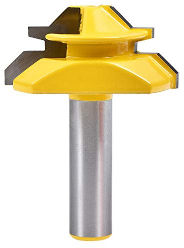KATUR 45 Grad Lock Gehrungsfräser, Schaft Joint Fräser mit 1/2 Zoll Schaft für Dickholz Fräser und Fenster Bits (1/2 Schaft 2 Breite)