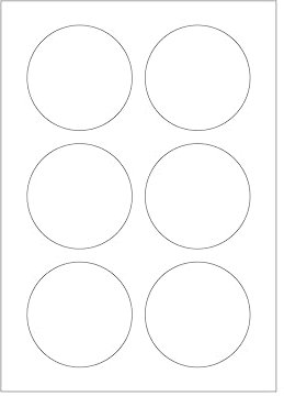 MADE IN GERMANY 600 Etiketten selbstklebend 80 mm rund weiß permanent klebend auf Bogen A4 (100 Bögen x 6 Etik.) CS Label – Universaletiketten zum Beschriften und Bedrucken.