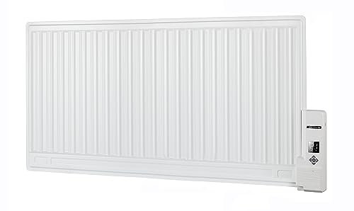 Hausmaster Oil Filled Panel Radiator 400-1000W - wall mounted & floor/freestanding digital thermostat control & weekly timer (1000w) Smart WiFi App Control