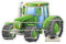 Farbklecks-Collection Musikboxregal Traktor - passend für Toniebox - Regal mit Platz für Box sowie 40-45 Figuren