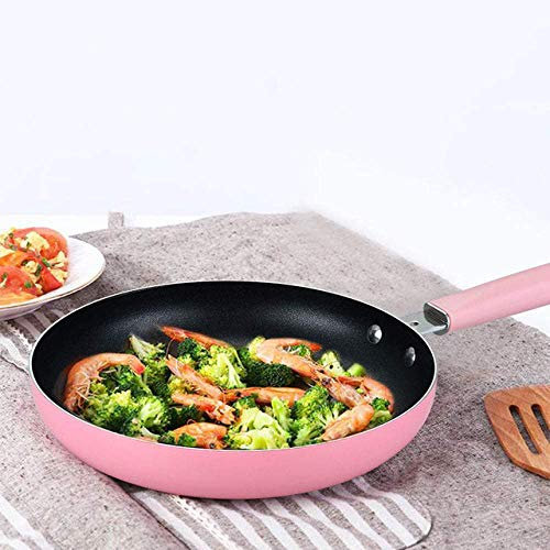 24/26/28 / 30Cm Sartén Saludable Antiadherente Sin Aceite Humo Potgas Estufa Utensilios De Cocina Parrilla General Sin Humo, Para Cocina Sartén Wok, Rosa, 24 Cm