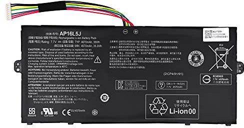 7xinbox 7.7V 36Wh 4670mAh AP16L5J Replacement Laptop Battery compatible with Acer Aspire Swift 5 SF514-52T Spin 1 SP111-32N 2ICP4/91/91