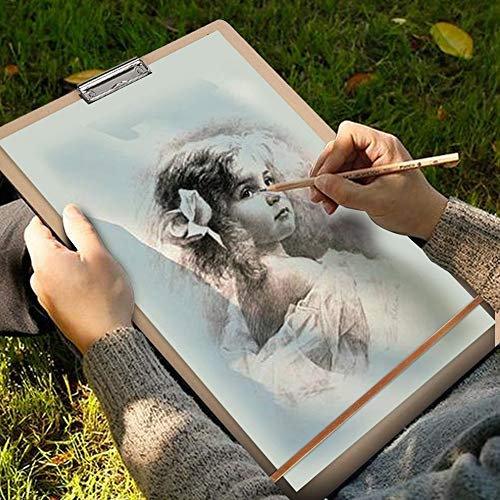 wosume Tablero de Dibujo A3, Tablero de Pintura Liso de 45 × 60 cm, portátil para Estudiantes de Interior
