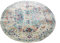 CARPETIA Teppich Outdoor Orientteppich Ornamente Wohnzimmerteppich Vintage in grau blau Größe 160 cm Rund