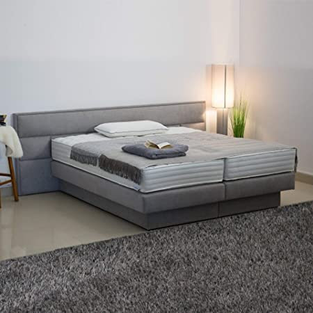 PAARA schwebendes Boxspringbett Bali mit Bettkasten | Antirutsch-Matten | Royal-WS® 500 Taschenfederkern Matratze mit integriertem Original GELAX® Topper Kern | Made in Germany (140 x 190 cm)