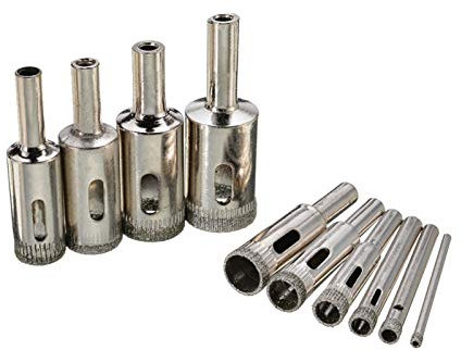 Surface Milling Cutter 10pcs Diamond Coated Hole Saw Hole Saw Ceramic Glass Marble Utility Drill Bit 3/5/6/8/10/12/14/16/18/20mm