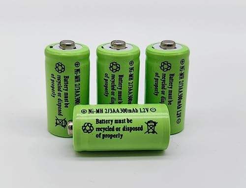 N20 SOLAR 2/3 AA Rechargeable Batteries for Solar Lights - Smaller Size 300mAh 1.2V Ideal for Garden Lighting 4 Pack