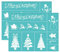 OLYCRAFT 2 Stück Selbstklebende Siebdruck-Schablone Elch Weihnachtsbaum Waschbar Netz-Transfer-Druckschablone Zum Malen Auf Holz Stoff T-Shirt Mauer Und Heimtextilien -28x22cm