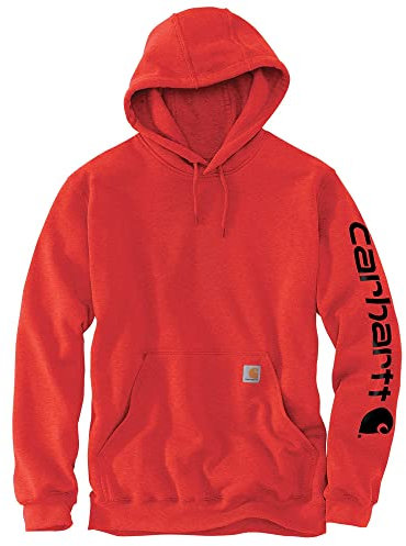 Carhartt Herren Sleeve Logo Hooded Sweatshirt Kapuzenpullover, Currant Heather, M