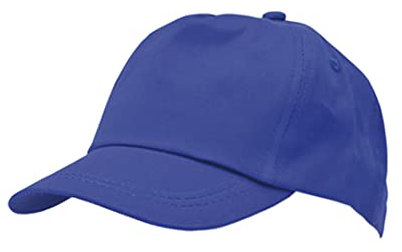 Baseball Cap für Jungen und Mädchen, 5 Panels 100% Baumwolle, mit Belüftungslöchern und verstellbarem Verschluss, für Jungen, Mädchen und Jungen von 4 bis 13 Jahren, Marineblau, Einheitsgröße