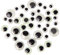 Rayher Wackelaugen Glow in the dark, sortiert, 40 Stück, je 10 Augen 10 mm, 12 mm, 15 mm, 20 mm ø, im Dunkeln leuchtende Kulleraugen, Augen zum Basteln, Helloween, 69263000