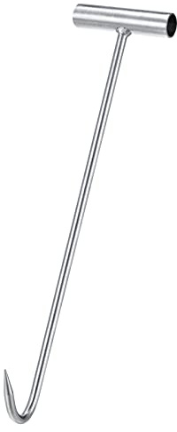 uxcell T-Handle Meat Boning Hook, Galvanized T Hooks for Kitchen Butcher Shop Restaurant 16(400mm)