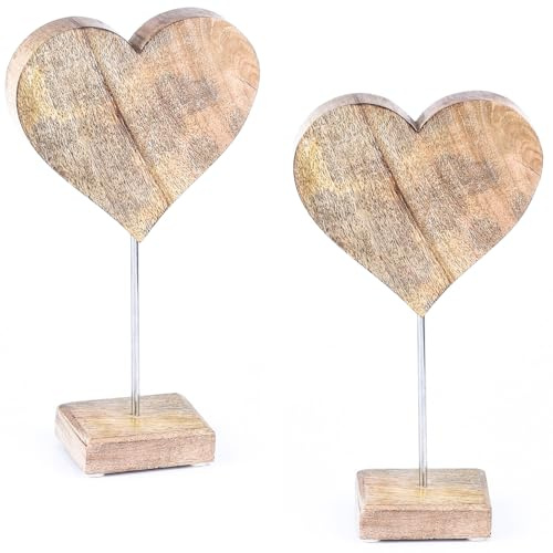 Marrakesch Herz Deko Aufsteller 20cm Groß | Dekoobjekt Amour 3 als Tischdeko Fensterbankdeko Silber (Dekoobjekt Amour -6-)