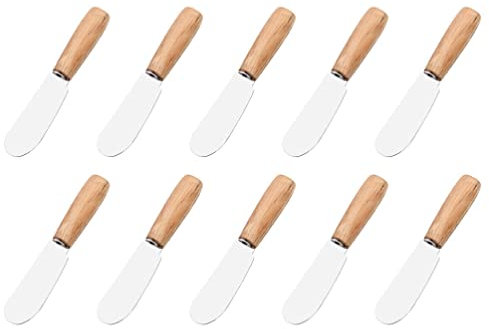 Luxshiny Pizza-Käse 10 Stück Buttermesser Butterstreichmesser Edelstahl Butterschaber Für Gewürze Cremes Metallspatel