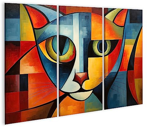 islandburner Bild auf Leinwand Abstrakte Katze Malerei Stil Pablo Picasso Haustiere Kunst Bilder Wandbilder Poster JBZJ-3P