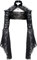 keland Damen Transparenter Spitze Shrug jäckchen Bolero Top Gothic Lolita Langen Ärmeln Spitzenbolero Cover up für Abendkleid (Schwarz-2, Small)