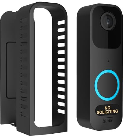 Blink doorbell Mount no dril, Adhesive Doorbell Mount Bracket, Accessories for Blink Doorbell Home Security System,Blink Metal Doorbell Bracket,Video Blink Doorbell Mount (Black)