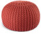 casamia Pouf Ø 55 o. 45 cm Strickhocker Sitzpouf Bodenkissen Premium Outdoor nachhaltig Größe ø 55 cm, Farbe Terracotta - Ginger