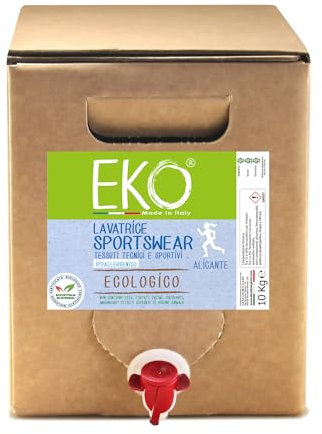Eko Detersivo Lavatrice alla Spina Sportswear Alicante - 10Kg Bag in BOX - Concentrato Ecologico