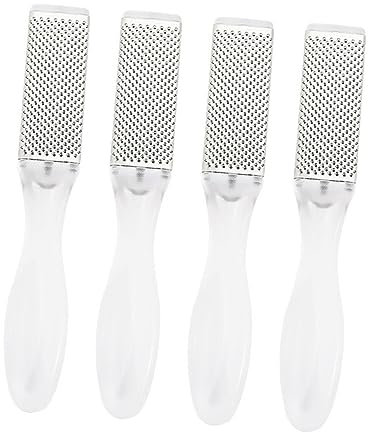 Housoutil 4 Piezas Tabla Para Frotar Los Pies Cuchillas De Afeitar De Doble Cara Raspador De Talón Raspador De Afeitar Espátula Metálica Acero Inoxidable El Plastico Herramienta De Molienda