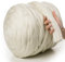 MeriWoolArt® XXL Merino Wolle Garn 100% Schurwolle (4-5cm Stärke), Extra Dicke Filzwolle für Trocken- & Nassfilzen, Armstricken, DIY Decke für Baby & Erwachsene – Weiß, 250g