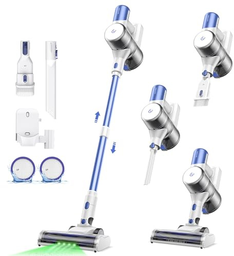 Ultenic Aspirapolvere senza fili Clear U10 Ultra Cordless Aspirapolvere per la casa, Bianco