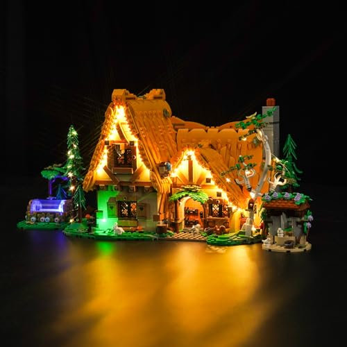 Led Licht Set für Lego 43242 Snow White and The Seven Dwarfs' Cottage (Kein Lego), Dekorationsbeleuchtungsset für Lego Schneewittchen und die Sieben Zwerge Hütte Kreative Spielzeug - Standard Version