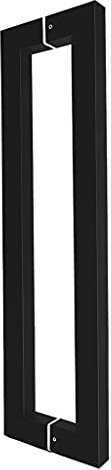 Außen-Innen-Universal-Treppenhandlauf, Schwarzer Hochleistungs-Edelstahl-Vierkantrohr-Gewerblicher Push-Pull-Türgriff/Glastürgriff/Scheunentor-Zuggriff - 6 Längen, Länge 1200 Mm/47,2 Zoll, L