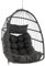 COSTWAY Fauteuil Oeuf Suspendu, Balançoire Suspendue en Rotin PE avec Coussin et Appui-Tête Amovibles, Chaise Hamac pour l'Intérieur et l'Extérieur, Panier Suspendu, Charge 150 KG, Gris