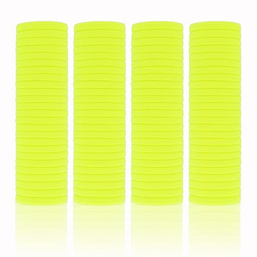 100 Stück Haargummi Damen, Haargummis für Mädchen, Haargummies Pferdeschwanz Gummi, Elastische Haarbänder für Damen Mädchen (neongelb)