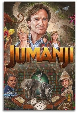 MUHDENG Jumanji Poster, Raumdekoration, künstlerisches Poster für Schlafzimmer, Wohnzimmer, Wände, ästhetisches Poster, 20 x 30 cm, ungerahmt, 1 Stück