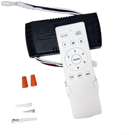 HEIBTENY Kit telecomando da soffitto da 220 V, ventilatore da soffitto senza fili, con regolazione a 6 marce, set di telecomando wireless da soffitto (versione inglese)