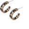 fdsmall Leopard Hoop Ohrringe mit Schildpatt Acryl Geometrischem Kreis Harz Mottled Statement Design Hoop Studs Schmuck für Frauen
