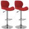 vidaXL 2X Barhocker Drehbar Höhenverstellbar Küchenhocker Barstuhl Tresenhocker Thekenhocker Tresenstuhl Bistrohocker Bar Stuhl Hocker Weinrot Samt