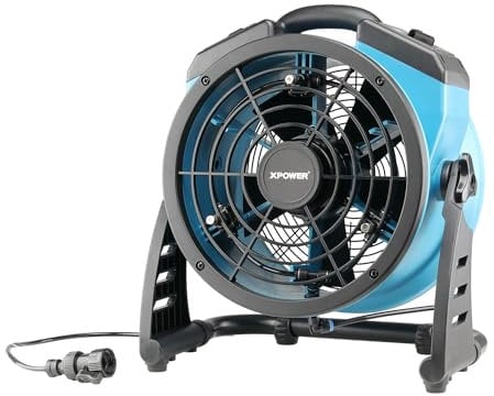 XPower Ventilador de nebulización para exteriores, oscilante, resistente, potente de alta velocidad, ideal para camping, patios, picnics y más (FM-65)